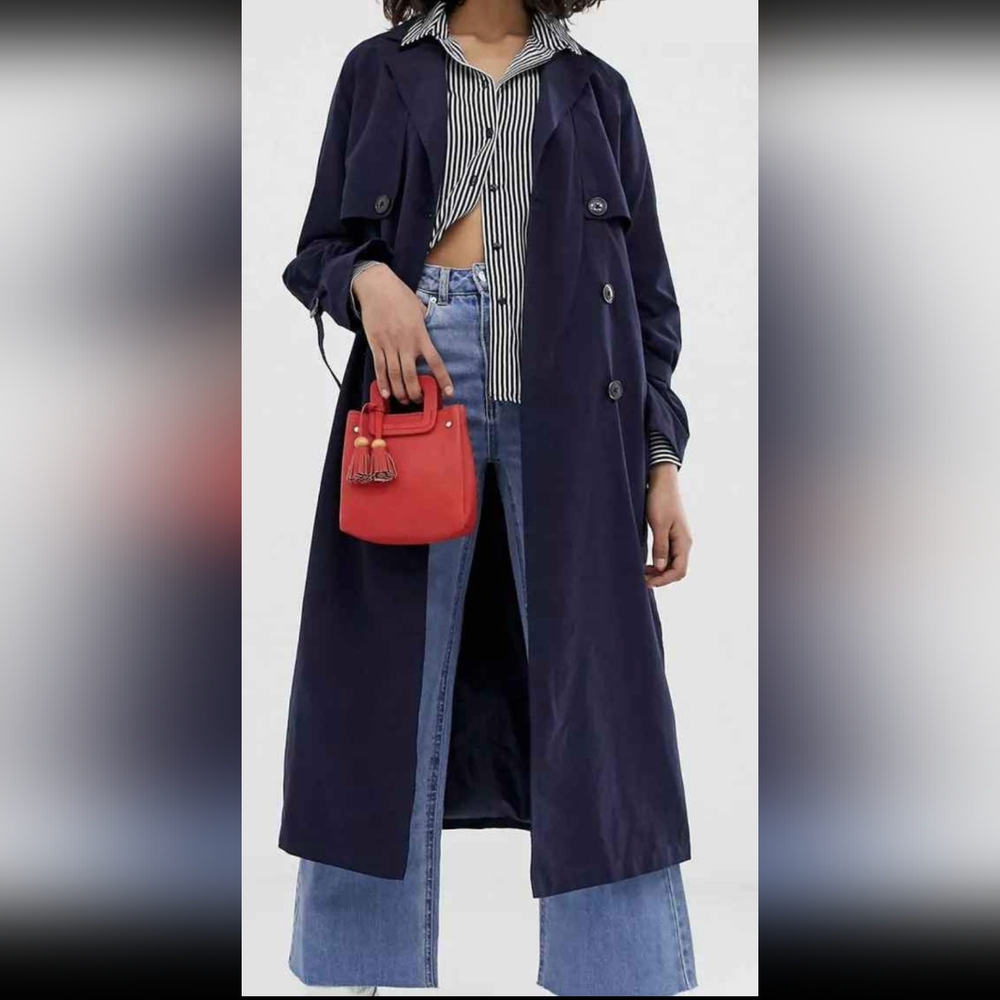 Vero Moda navy trench coat, size 20